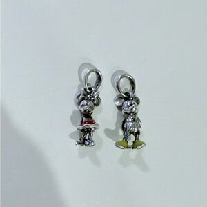 Pandora Sterling Silver Mickey and Minnie Mouse charms